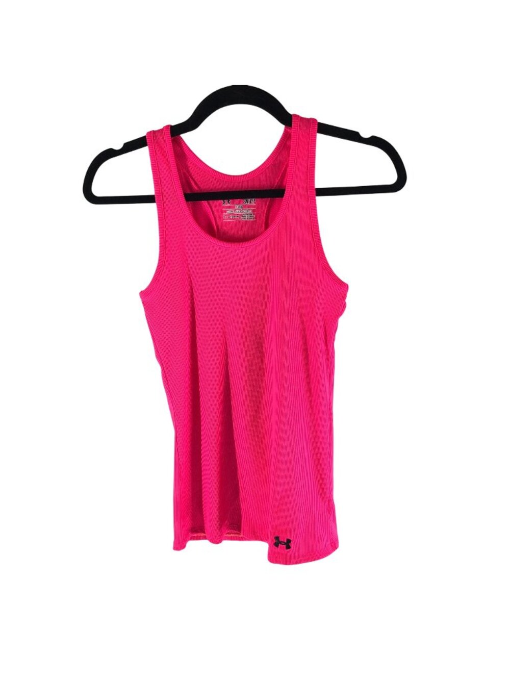 Under Armour Womens HeatGear Fitted Racerback Tank Top Pink S